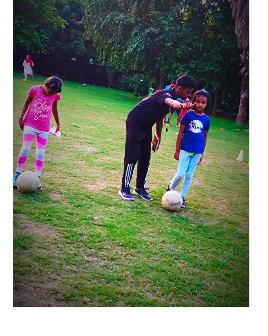 Goalkeeper diving to save a ball