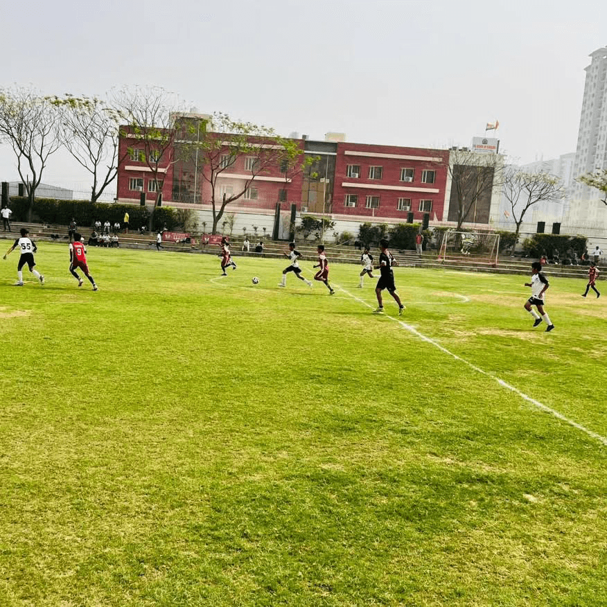 Goalkeeper diving to save a ball